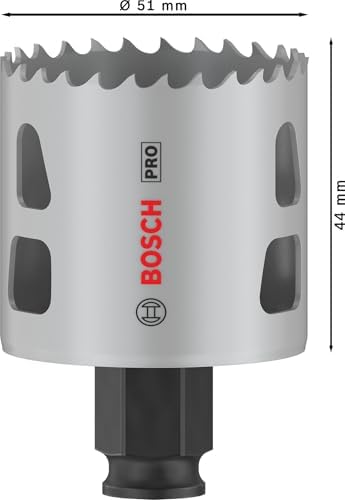 1x PRO Multi Material Power Change Plus Delik Açma Testeresi (Yumuşak Ahşap, Alçıpan, Ø 51 mm, Professional Aksesuar Döner Matkap/Vidalamalar, Darbeli Matkap/Vidalama) - Görsel 3
