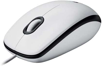 M100 USB Kablolu Mouse, PC, Mac, Dizüstü Bilgisayar ile Uyumlu, 1000 DPI Optik İzleme, Sağ ve Sol Elle Kullanıma Uygun, Beyaz - Görsel 2