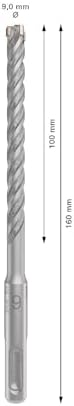 1x PRO SDS plus-5X Kırıcı Delici Delme Ucu (Donatılı Beton, Beton, Ø 9,00 mm, Professional Aksesuar Kırıcı Delici) - Görsel 2