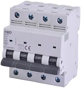 6VTB-4C80 Otomatik Sigorta 6KA C Tipi 4 Kutup 80A - Görsel 3
