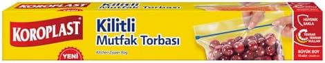 Alternative view of Kilitli Mutfak Torbası Büyük Boy 10'lu 26x28 cm, Tekrar Kullanılabilir & Hava Geçirmez, Dayanıklı Saklama Poşeti, Buzdolabı,Meyve & Sebze, Et, Tavuk, Balık, Sos & Sıvı Yiyecekler İçin