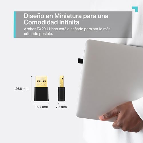 Alternative view of TX20U, AX1800 Mbps, Çift Bant, MU-MIMO, USB 2.0, WPA3, Windows 10/11 Uyumlu, Wi-Fi 6 USB Adaptör