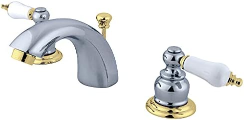 Brass KB944B Viktorya Dönemine Ait Mini Lavabo Bataryası Meşe/Profesyonel Kulp, Cilalı Krom/Cilalı Pirinç - Görsel 3