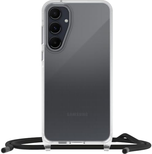 React Necklace kılıf, Galaxy A55 5G için, ultra ince, koruyucu kılıf, ayarlanabilir ve çıkarılabilir cep telefonu zincirli, askeri standartlara göre test edilmiştir, şeffaf - Görsel 2