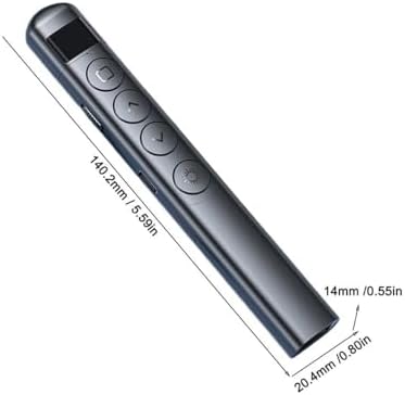 Hobimtek Dijital Ekranlı Şarjlı Lazer Sunum Kumandası Şarj Göstergeli Lazer Powerpoint Laser Pointer Slayt Atlatıcı