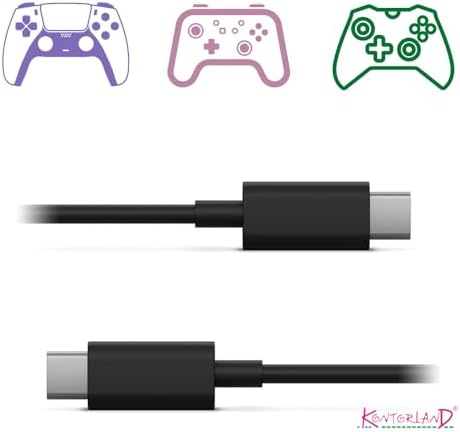 Gaming Type-C to Type-C Kablo - Siyah 1.5 Metre | Xbox, PS5 Gamepad ve Akıllı Telefonlar için Hızlı Şarj Kablosu