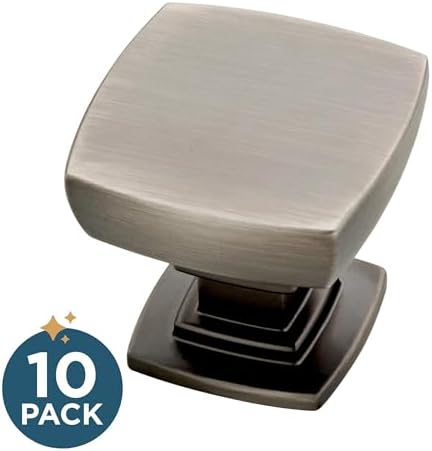 Franklin pirinç saten nikel Webber mutfak Hardware Dolap tokmak, Gümüş, P29542K-904-B