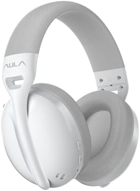 Alternative view of Aula S6 3 Modlu Kablosuz 3.5mm Kablolu ve Bluetooth 5.3 Mikrofonlu Gaming Oyuncu Kulaklığı Beyaz Ultra Hafif Hafızalı Sünger 40mm Sürücülü Gürültü Önleyici