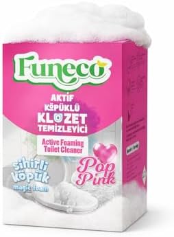 PopPink! Tuvalet Klozet WC Lavabo Temizleyici Aktif Köpüklü Doğa Dostu 4x75g (300g) Aylık Paket