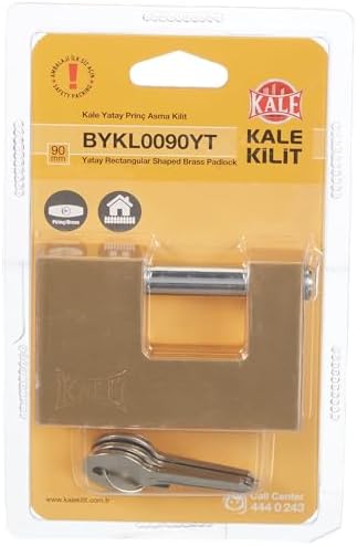 Yatay Pirinç Asma Kilit, 90mm - Görsel 3