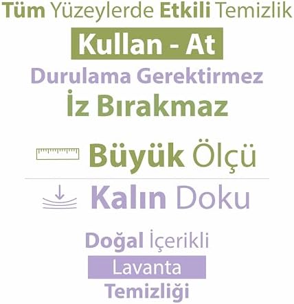 Doğadan Pratik Temizlik Baby Turco Doğadan Yer Temizlik Havlusu Lavanta 50 Adet