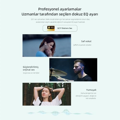 QCY AilyBuds Lite ENC Gürültü Engelleme Bluetooth 5.3 Kablosuz Kulaklık T29 Siyah - Görsel 3