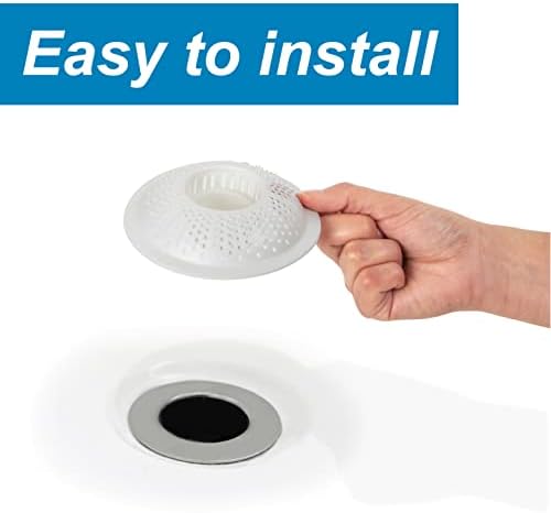 Hairstopper Duş ve Küvet için Duş Tahliye Kapağı, Beyaz, 3'lü Paket
