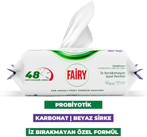 Çok Amaçlı Yüzey Temizlik Havlusu 100 Yaprak | Lavanta Yağlı | Beyaz Sirke & Karbonat | 48 Saat Temizlik Etkili | İz Bırakmayan Formül