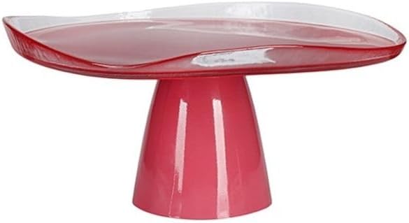 Ripple Pembe Ayaklı Tabak 28 cm