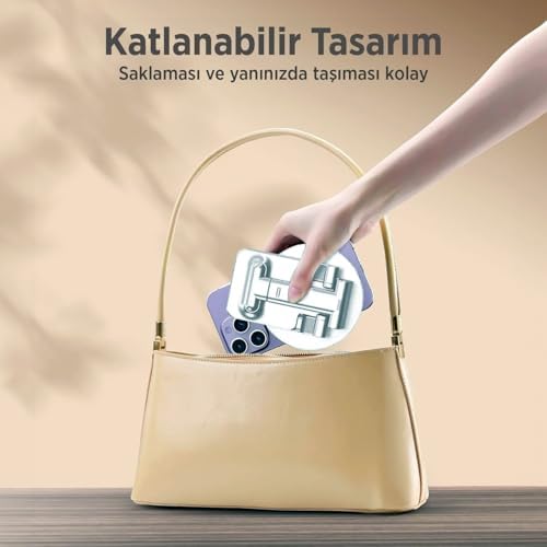 Alternative view of Katlanabilir 360 Derece Dönen Masaüstü Telefon Standı Beyaz