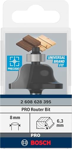 2 608 aksesuarı 628 395 profil freze B 8 mm, R1 6,3 mm, B 12,7 mm, L 17,4 mm, G 61 mm - Görsel 3