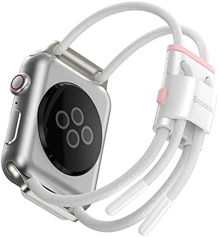 Go, Akıllı Saat Kordonu, Beyaz - Pembe, Seri 3 & 4 & 5 Uyumlu, 42 mm / 44 mm - Görsel 2