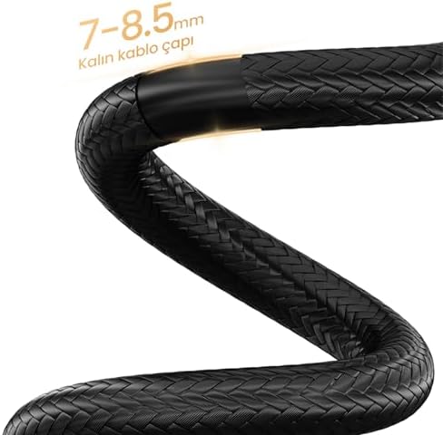 Alternative view of Premium 8K 60Hz 4K 120Hz HDCP ARC HDR Örgülü HDMI 2.1 Kablo 1.5 Metre