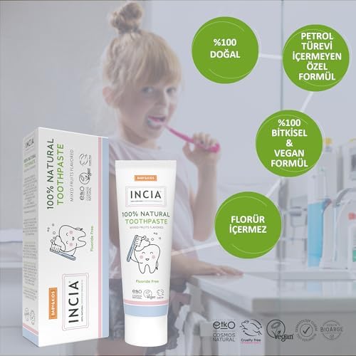 Alternative view of %100 Doğal Diş Macunu Bebek ve Çocuk Karışık Meyve Aromalı Florürsüz 50 ml