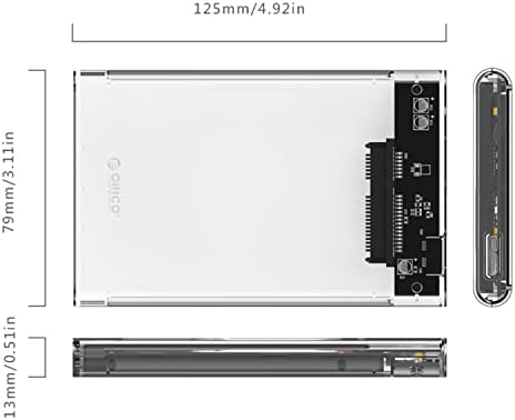 Alternative view of USB 3.0 Micro B Şeffaf 2.5” inch SATA SSD Hard Disk Kutusu