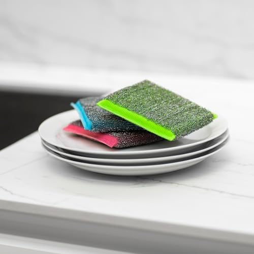 Glitzi 3 Lü Power Inox Colors Çelik Bulaşık Süngeri