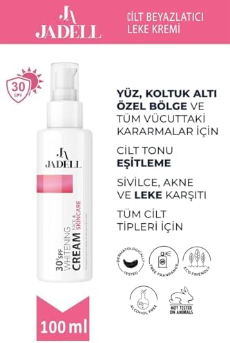 Jadell Genital Bölge Beyazlatıcı Face ve Skincare Koltuk Altı Diz Dirsek Kararma Karşıtı 30+Spf