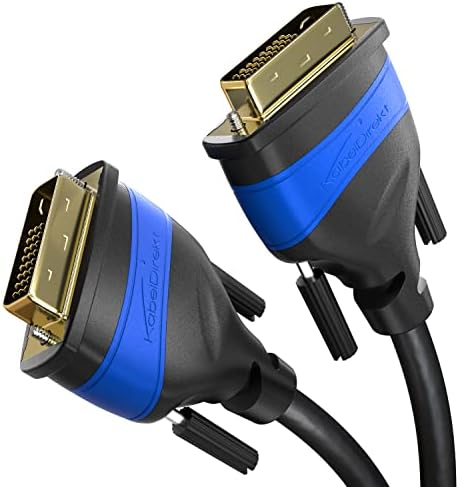 – Çift Bağlantılı DVI kablosu – parazitsiz sinyal iletimi için ferrit çekirdekli – 2m (dijital /24+1 monitör kablosu, DVI'dan DVI'ya, 60Hz'de 2560×1600'e kadar veya Full HD/1080p)