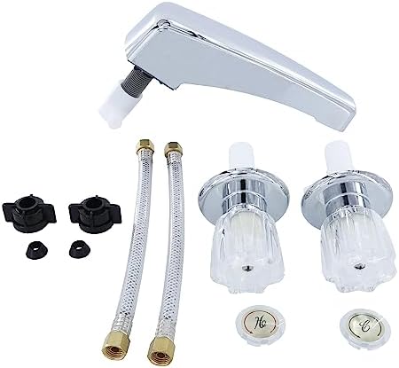DANCO Mobil Ev ve RV 2 Saplı Bahçe Küvet Bataryası, Krom, 1 Paket (10661) - Görsel 3