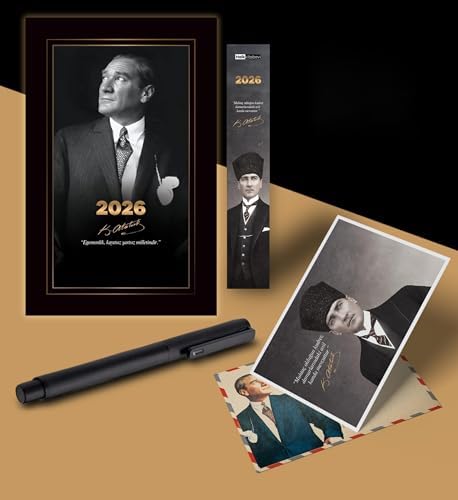 Alternative view of 2026 İstikbal Atatürk Ajandası Ayraç Kartpostal Kalem - Siyah