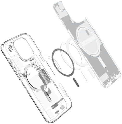 16 Pro ile Uyumlu ince MagSafe Kılıf Ultra Hybrid Sararmaya Dayanıklı DuraClear™ Hava Kanalı Teknolojisi™ Askeri Sınıf Koruma MagFit Zero One Tasarım Kapak - ACS08136 - Görsel 3