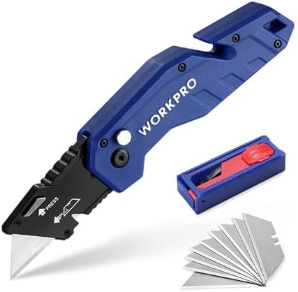 WP211008 Profesyonel Katlanır Çok Amaçlı Rötuş Maket Bıçağı + 10 Adet Yedek Bıçak - Görsel 3