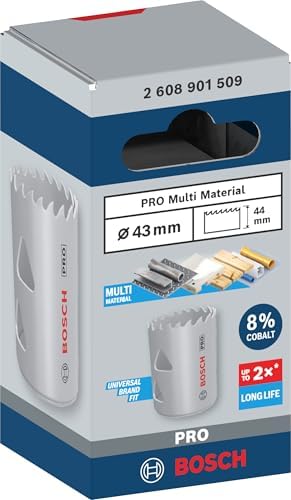 Alternative view of 1 x PRO Multi Malzeme Delik Testeresi (Yumuşak Ahşap, Alçıpan Duvar için, Ø 43 mm, Profesyonel Aksesuar Matkap/Tornavida)