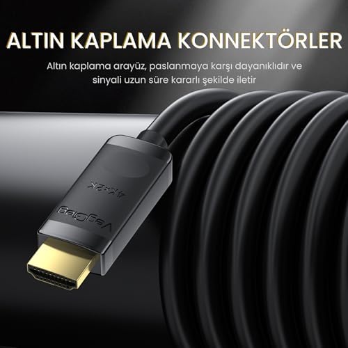 4K 30Hz Mini DisplayPort to HDMI Dönüştürücü Kablo 1.5 Metre