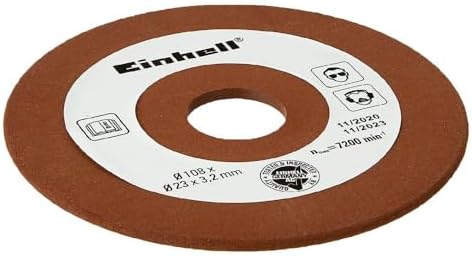 Orijinal Zincir Bileme Taşı Ø 108 mm (Zincir testere bileme cihazı aksesuarı, kalınlık 3,2 mm, 23 mm mil bağlantısı, P100 grit, zincir bileme cihazları için uygun) - 4500076