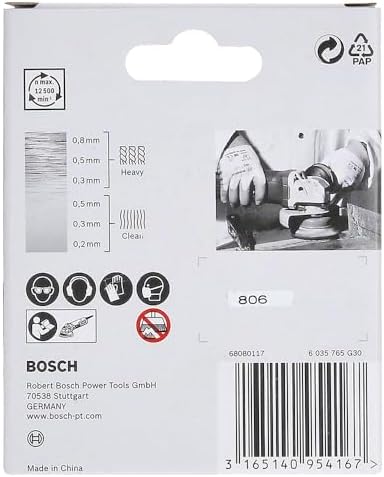 Professional 1 x dalgalı tencere fırçası Clean (metal, X-LOCK, Ø 75 mm, tel kalınlığı 0,3 mm, çap 115 mm, açılı taşlama makinesi aksesuarı)