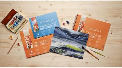 Clairefontaine Aquarelle Yapışkan Kenarlı Defter, 240x320 mm