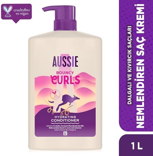 Aussie Bouncy Curls Dalgalı ve Kıvırcık Saçları Nemlendiren Saç Kremi 1000ml