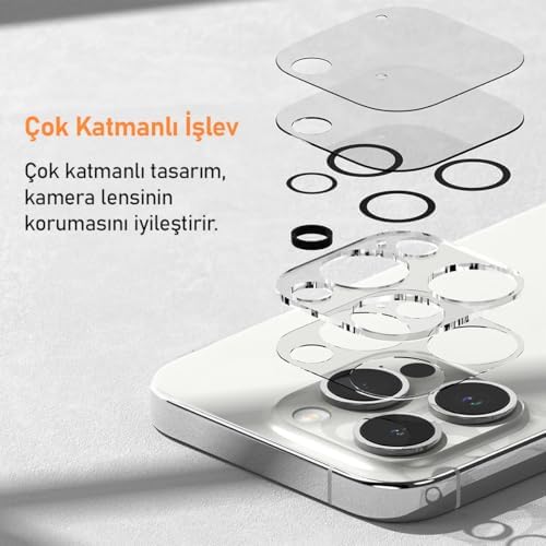 Kamera Lens Koruyucu, 16 Pro / 16 Pro Max Uyumlu, Şeffaf - Görsel 2