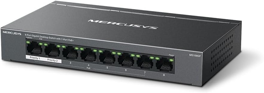 MS108GP, 8-Port Gigabit Desktop Switch with 7-Port PoE+ - Görsel 3