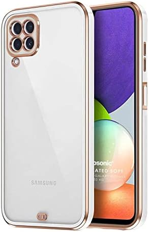 Galaxy M22 Kılıf Laser Plated Soft Beyaz - Görsel 3