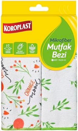 Alternative view of Mikrofiber Mutfak Bezi 2'li Set, Hızlı Kuruyan Uzun Ömürlü Mikrofiber Temizlik Bezi Seti, Yüksek Toz ve Sıvı Emiş Gücü, Mutfak, Ofis, Ev için Tüy ve Çizik Bırakmayan Temizlik Bezi