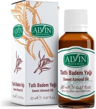 Alvin Tatlı Yağı, Soğuk Sıkım,Yüzde Yüz Saf ve Doğal, 20 ml