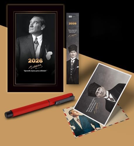 Alternative view of 2026 İstikbal Atatürk Ajandası Ayraç Kartpostal Kalem - Kırmızı