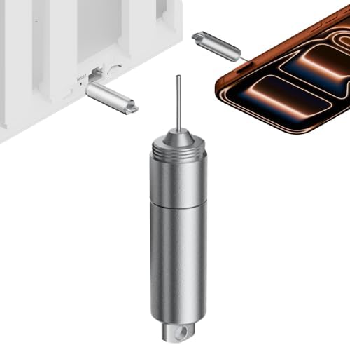 3'ü 1 Arada Anahtarlık Seti – SIM Kart İğnesi, Telefon Temizleme Fırçası ve Mini Açma Aparatı – Gümüş OTGBR - Görsel 3