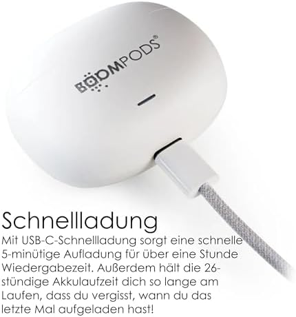 Alternative view of Echobuds ANC, Aktif Gürültü Önleyici Kulaklıklar, Gerçek Kablosuz Bluetooth Kulaklıklar, ENC Mikrofonlu TWS Kulak İçi Tomurcuklar, Şarj Kılıfı, IPX4 Sweatproof Kulaklık, 26+ Saat Çalma