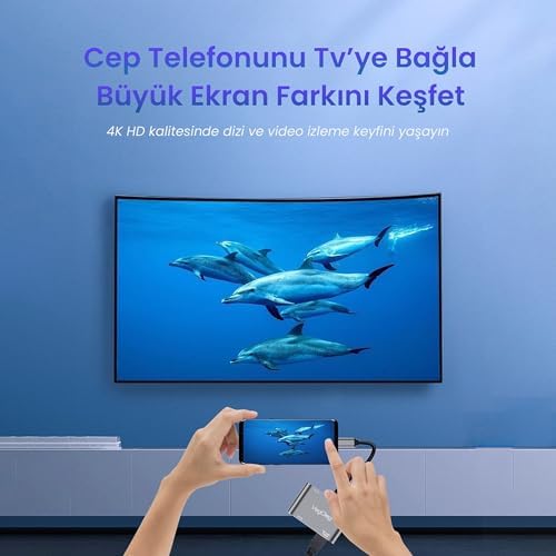 Type-C 4K HDMI 1080P VGA USB 3.0 PD Dönüştürücü Çevirici Hub - Görsel 3