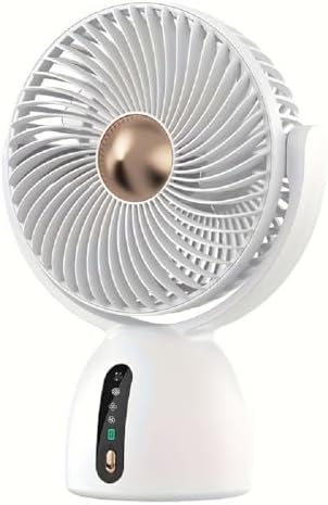 HEPU HP-F07 USB Şarjlı Sessiz Masaüstü Mini Fan 360 Derece Ayarlanabilir Gövde Vantilatör - Görsel 3