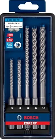 Professional Accessories 5 parça Expert SDS plus-7X Kırıcı Delici Delme Uçları (Yumuşak taş, Sert taş, Beton, Donatılı beton, Beton bina bloku, Ø 5-10 mm, Aksesuar Kırıcı Delici) - Görsel 3