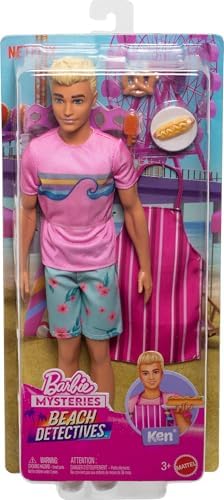 Mysteries: Beach Detectives Ken bebek Çıkarılabilir klasik kıyafeti ve önlük ile atıştırmalıklar gibi hikaye anlatımını zenginleştiren aksesuarlarıyla, JFV65